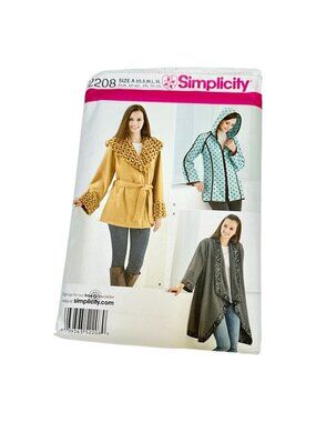 Simplicity Pattern 2208 Womans Coat Jacket Size‎ XS-XL Sewing Uncut
